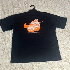 Nike Black Tee with Orange Graphic
